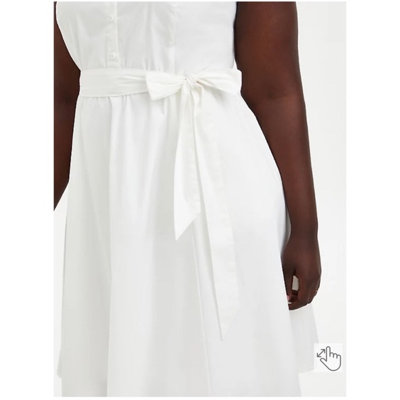 NEW Torrid 3 White Poplin Collared Shirtdress - Picture 4 of 9